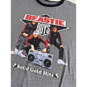 Beastie Boys Solid Gold Hits Graphic T Shirt Mens 2XL Gray